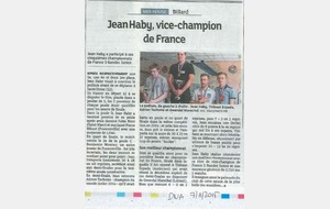 2015-11-07 - Jean HABY vice champion de France (DNA)