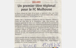 2016-03-15 - Un premier titre régional (L'Alsace)