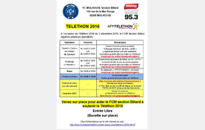 2016-12-03 - Programme  Téléthon 2016 
