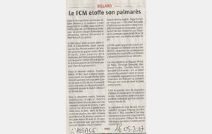 2017-05-16 - Le FCM étoffe son palmarès (L'Alsace)
