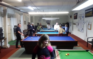 La salle de billard en pleine agitation, ça fait plaisir à voir ...