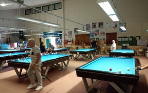 La salle de billard de SOISSONS : 9 billards français