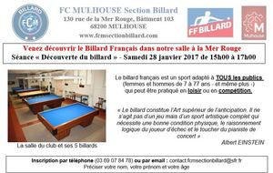 Séance découverte du billard français