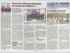 2013-06-22 - Le FCM vice-champion de France (L'Alsace)