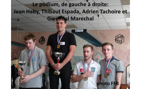 Jean HABY vice-champion de France 3 Bandes Junior !